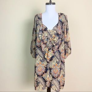 Umgee M Tunic/Dress Paisley Multicolored Print